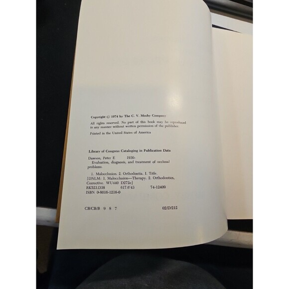 Evaluation, Diagnosis, and Treatment of Occlusal Problems Peter E. Dawson 1974 - Picture 3 of 4